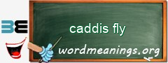 WordMeaning blackboard for caddis fly